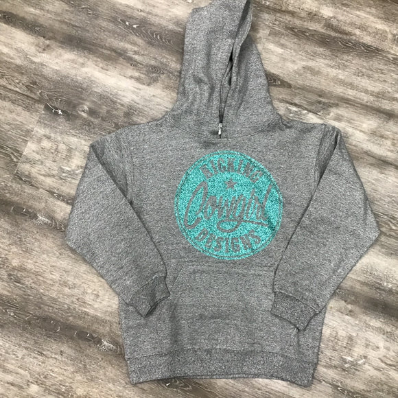 KCD Girl’s Hoodie - Philly Green Sparkle