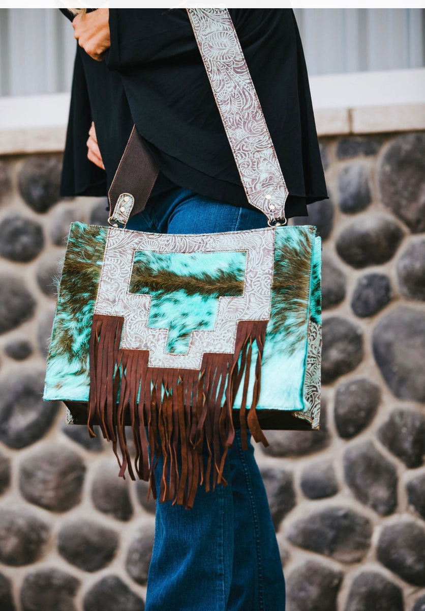 Leather and Cowhide Purse KickingCowgirlDesigns