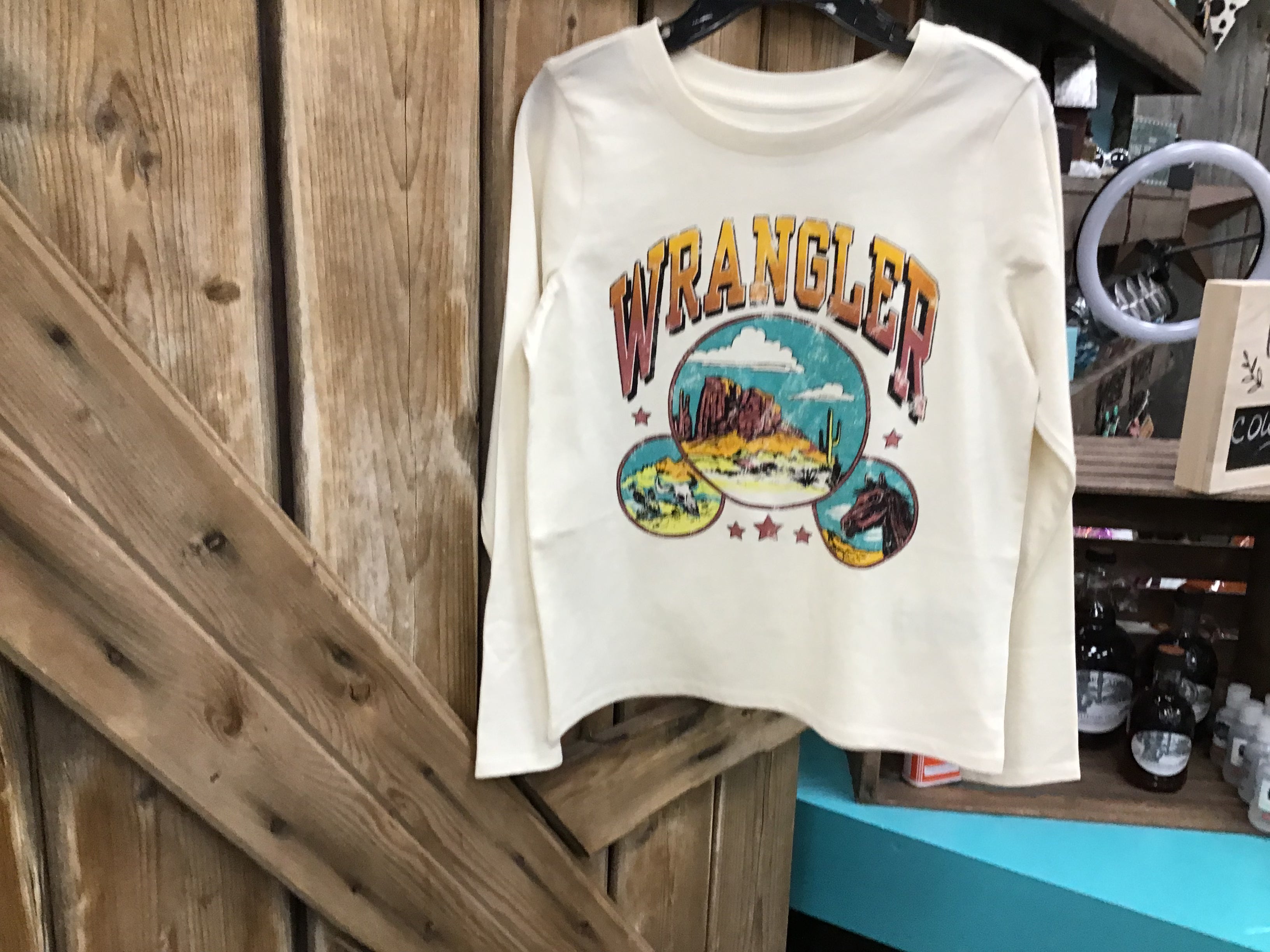 Wrangler Girl 's Long Sleeve Tee- SMALL