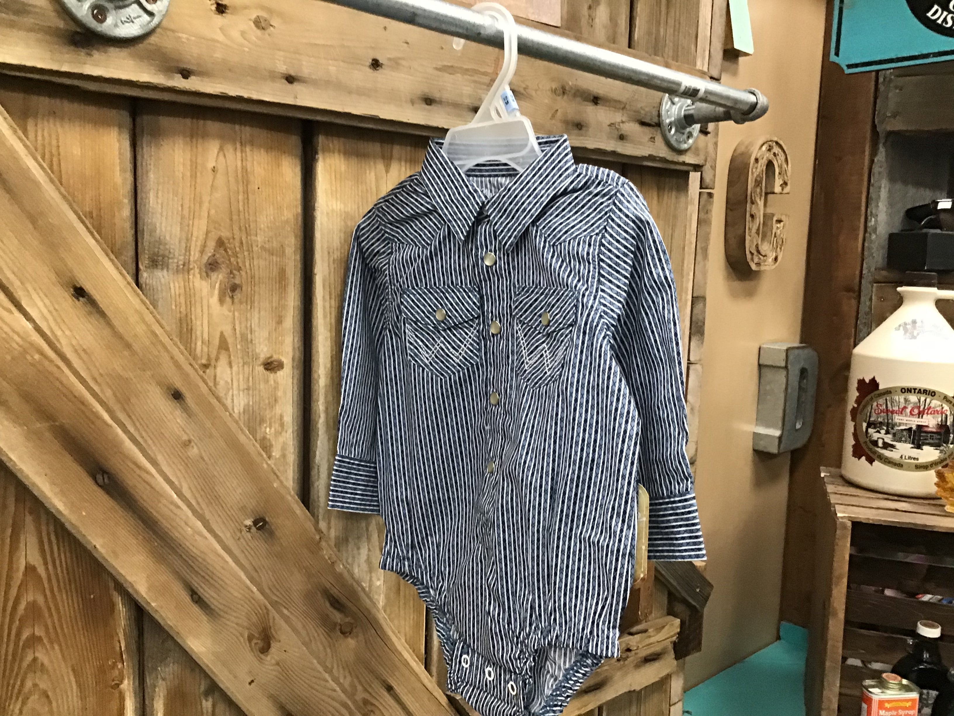 Wrangler Rodeo Shirt Onesie - 12M