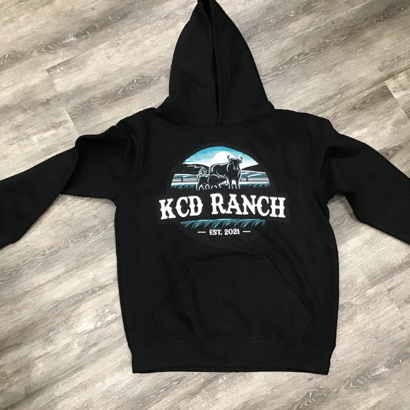 Youth Black Hoodie KCD Ranch