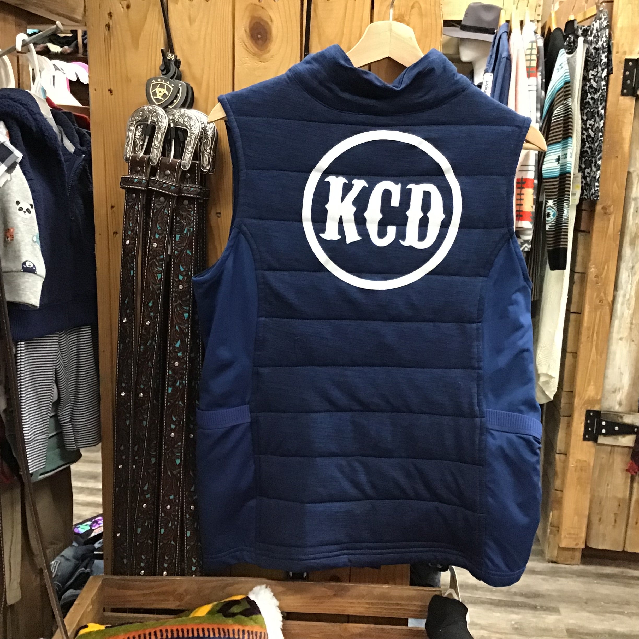 Navy Women’s Vest KCD White Sparkle - size MEDIUM