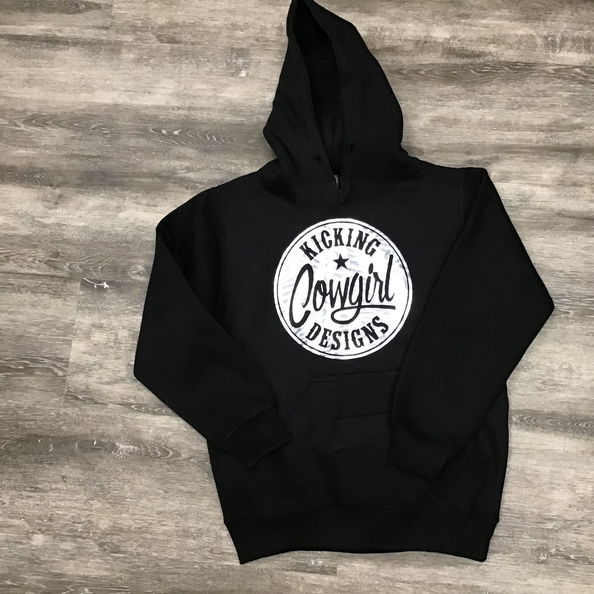 Youth Black Hoodie - Philly Silver Zebra