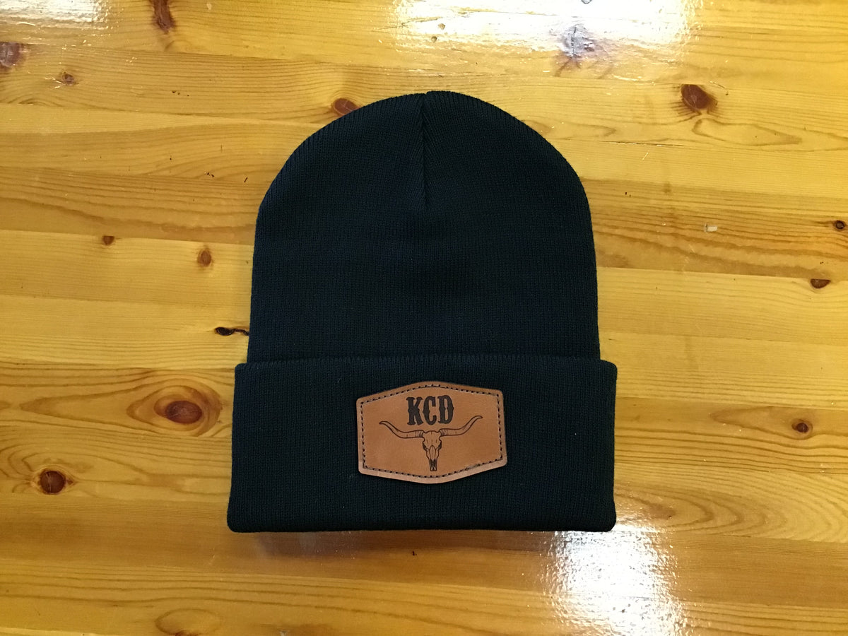 KCD Knit Beanie- Leather Patch