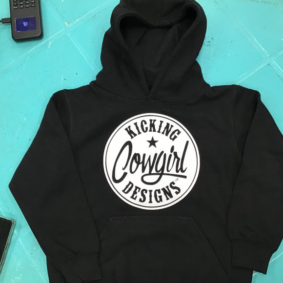 Youth Black Hoodie - Philly White Sparkle