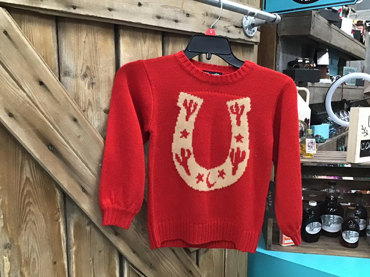 Wrangler Girl's Red Sweater -SMALL