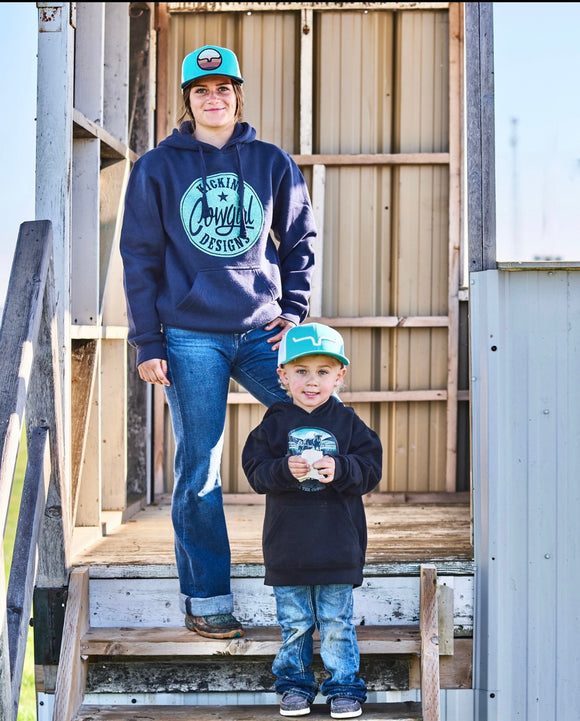 Women’s Navy Hoodie - Philly Green Sparkle