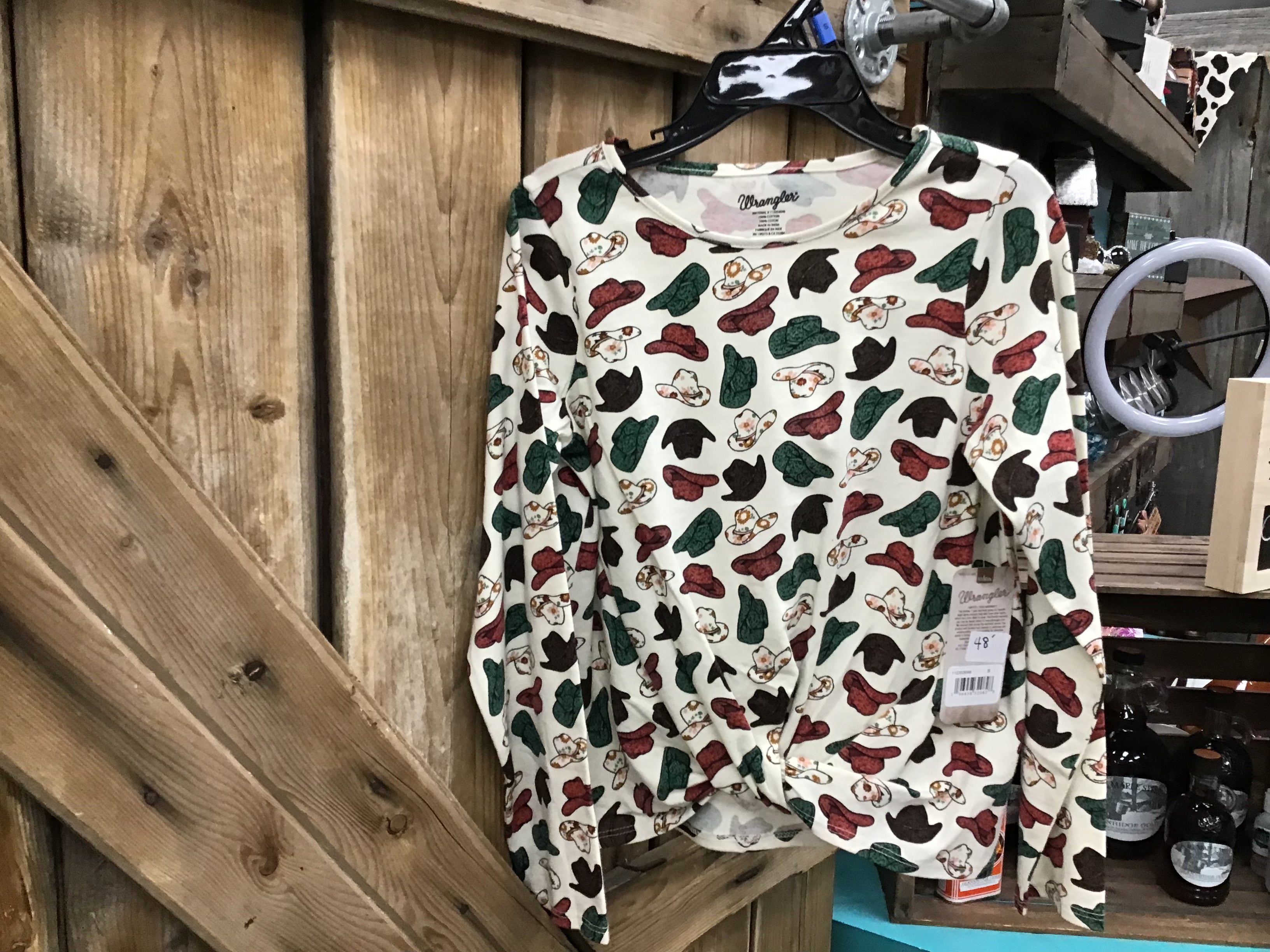 Wrangler Girl 's Long Sleeve Tee- SMALL