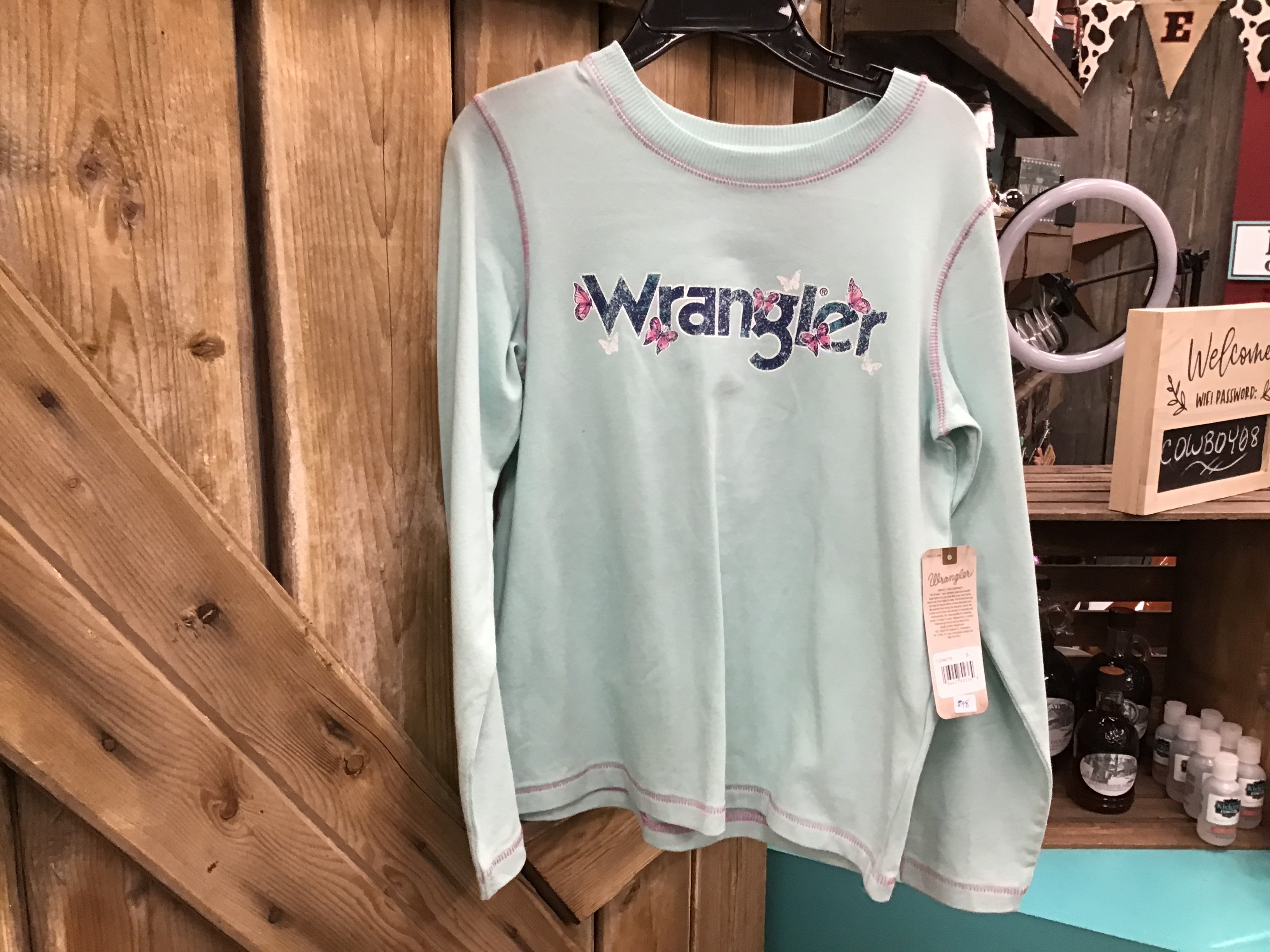 Wrangler Girl 's Long Sleeve Tee- SMALL