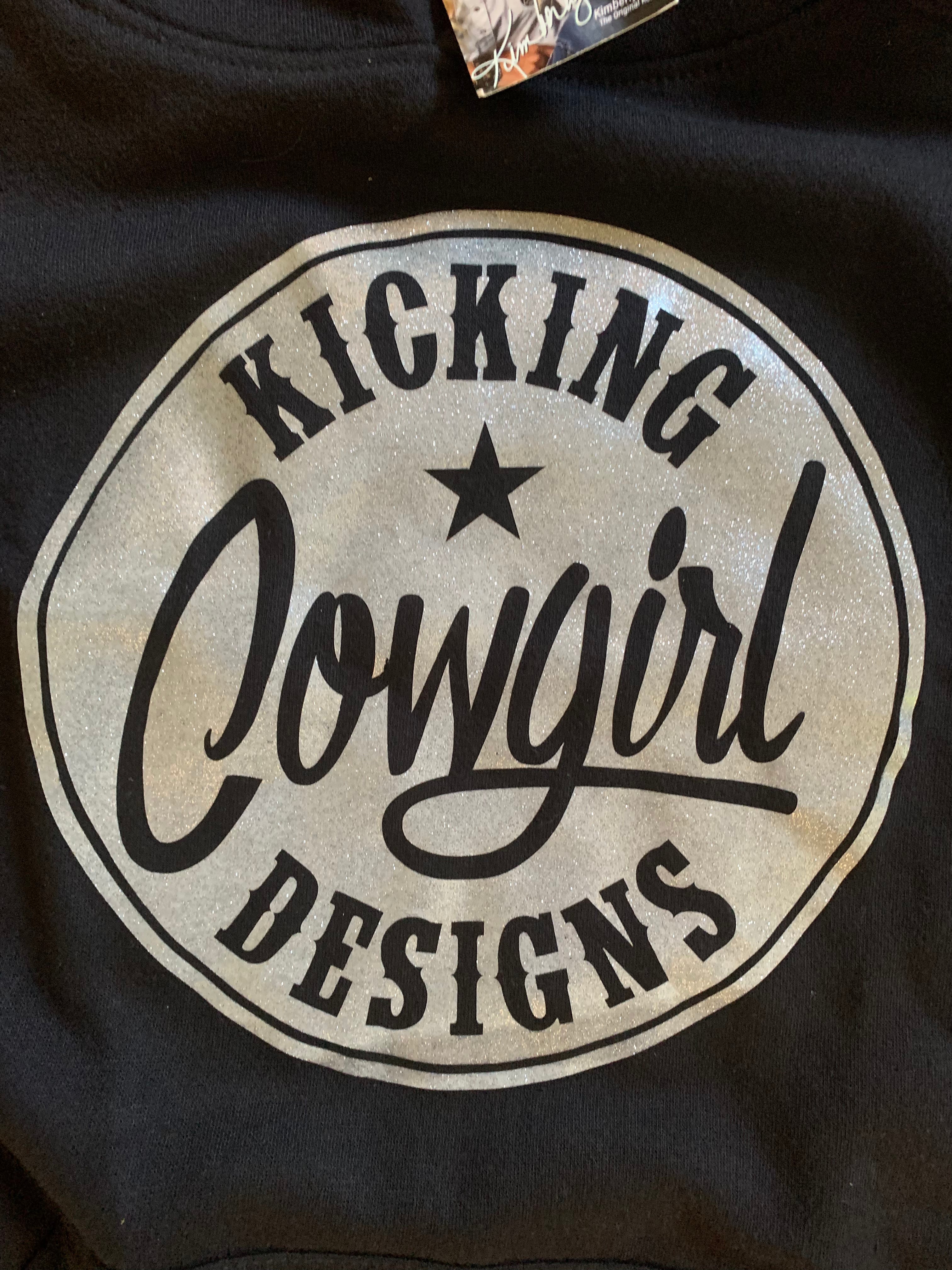 Women’s Black Hoodie - Philly Grey Sparkle XL