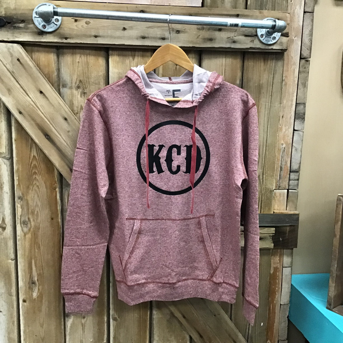 Women's Burgundy Heather Hoodie - KCD Black