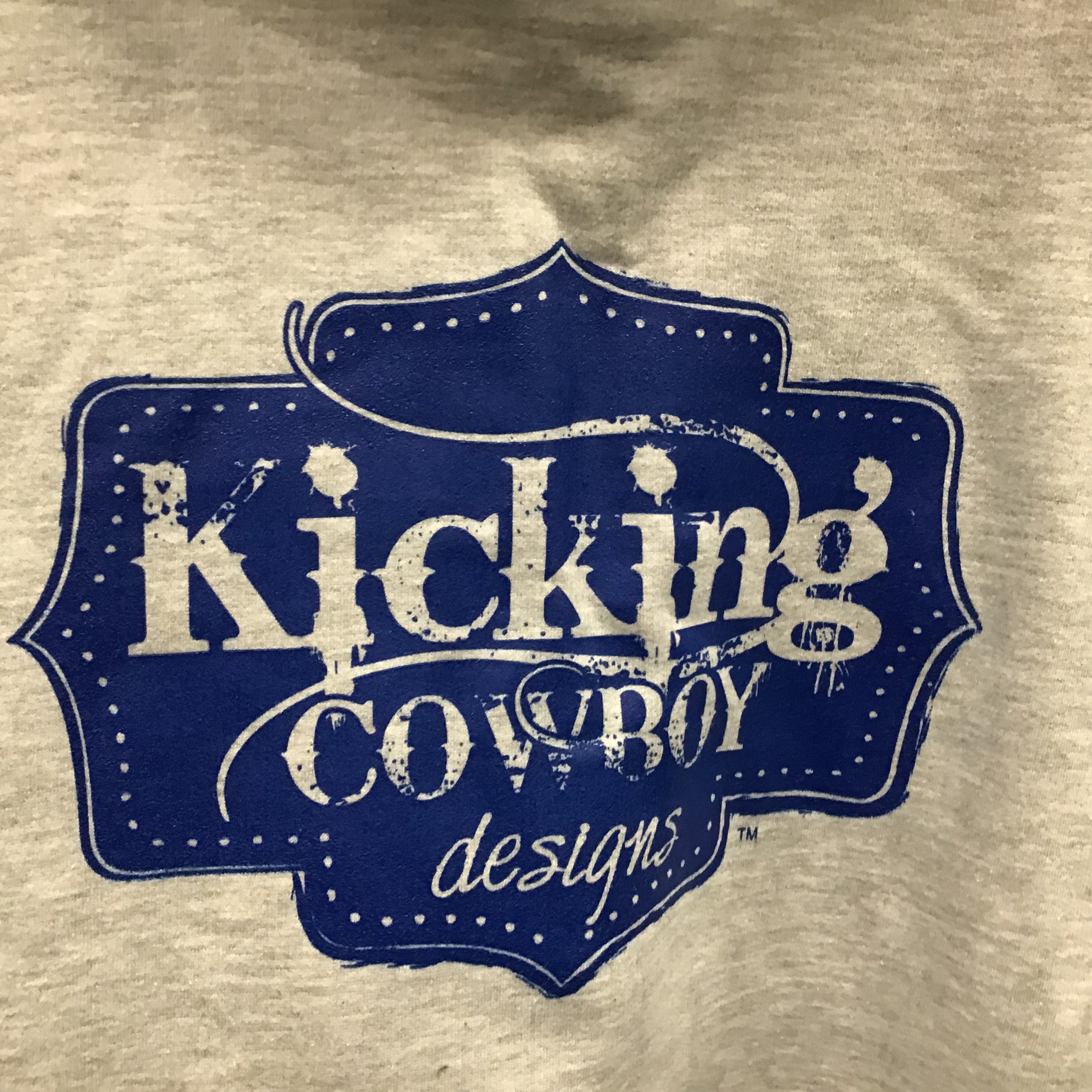 Men’s Light Grey Hoodie - Buckle Navy size 2XL