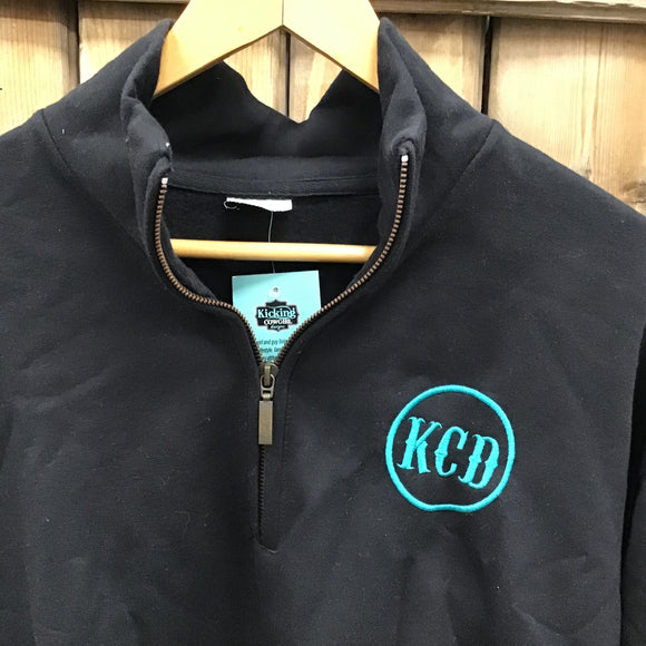 KCD Black Sweatshirt 1/4 zipper size XL