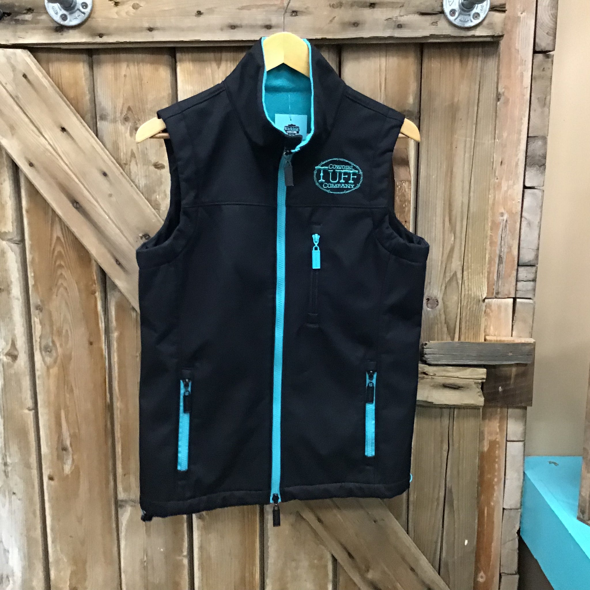 Cowgirl Tuff Black Vest size MEDIUM KickingCowgirlDesigns