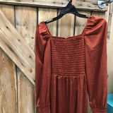 Wrangler Women’s Burnt Orange Dress - size SMALL