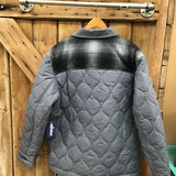 Wrangler Men’s Quilted Jacket - Grey - size LARGE