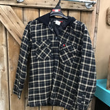 Wrangler Men’s Plaid Padded Shirt/ Hood - MEDIUM