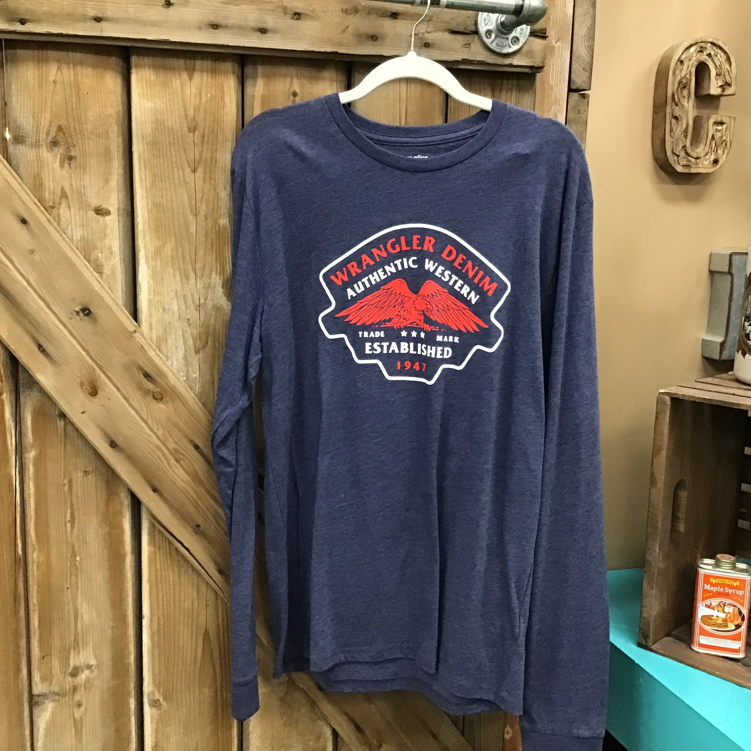 Wrangler Men’s Long Sleeve Tee -size MEDIUM