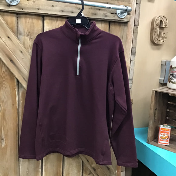 Wrangler Men’s 1/4 Zip Sweater - Burgundy - Size LARGE