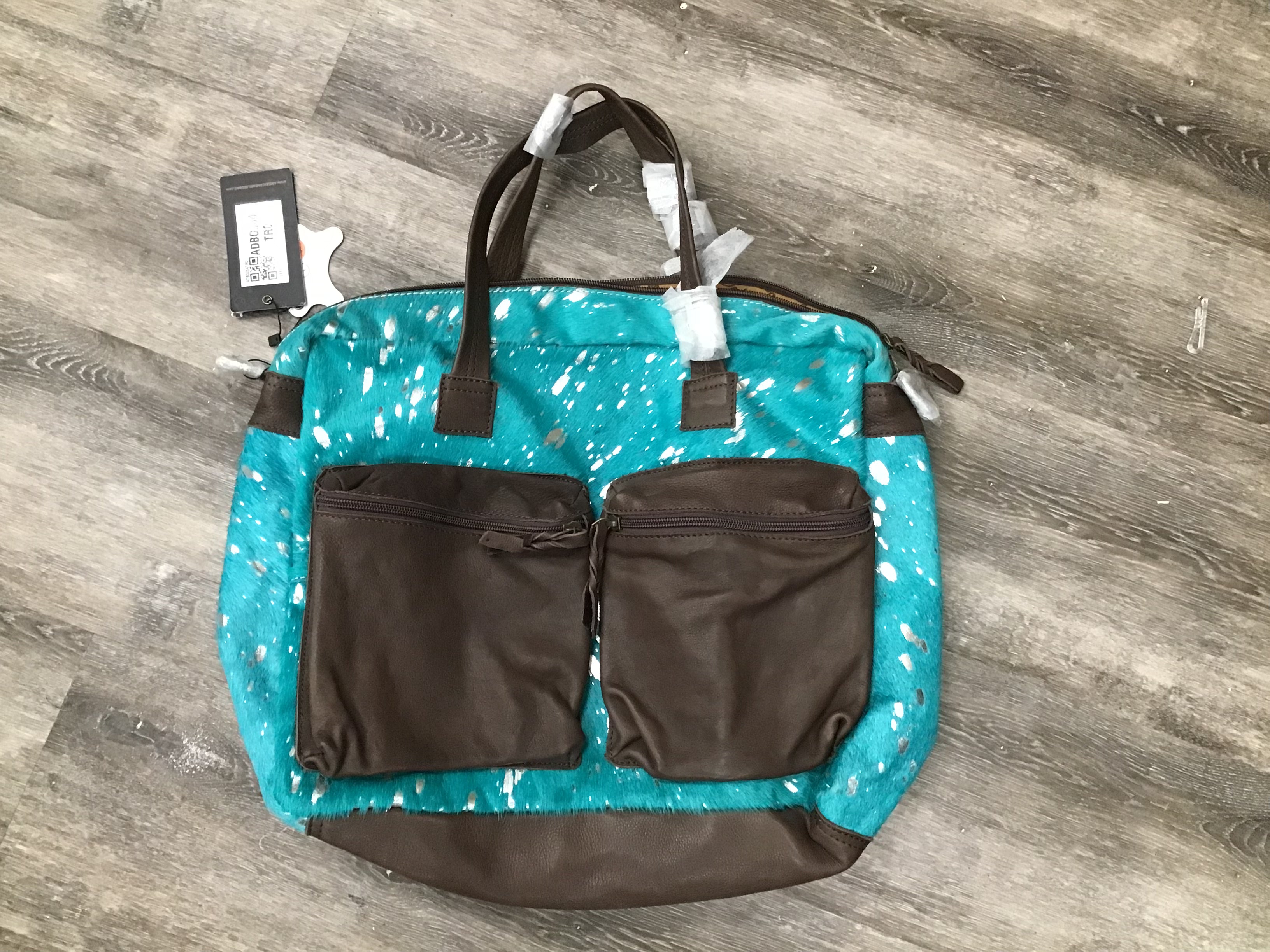 American Darling Turquoise Cowhide Purse