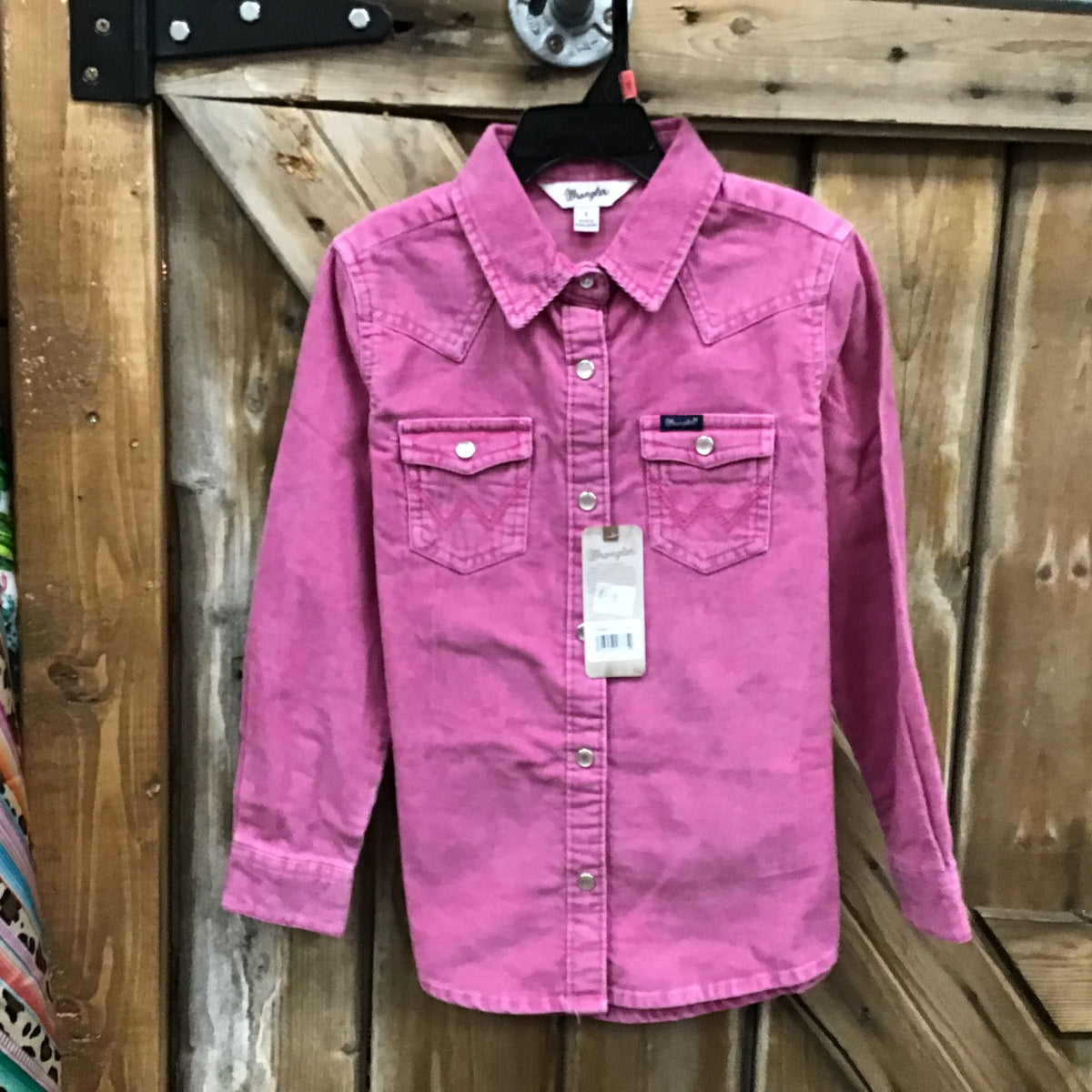 Wrangler Girl’s Pink Corduroy Shirt SMALL