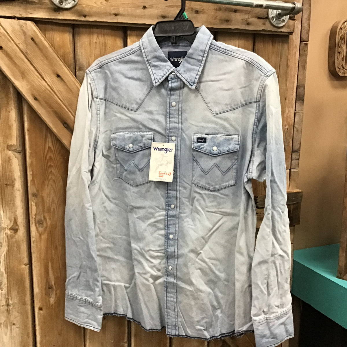 Wrangler Men’s Denim Rodeo Shirt - LARGE