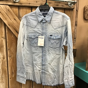 Wrangler Men’s Denim Rodeo Shirt - LARGE