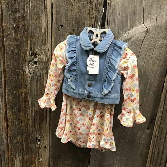 Girl’s Western Dress and Vest