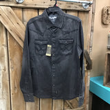 Wrangler Men’s Black Denim Rodeo Shirt size LARGE