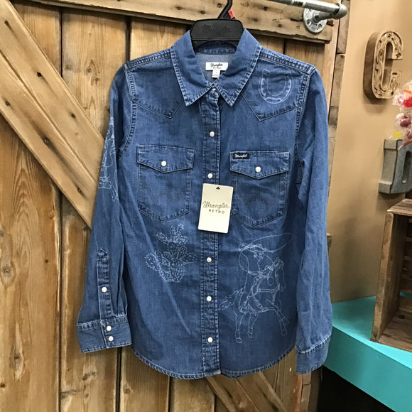 Wrangler Women’s Denim Rodeo Shirt