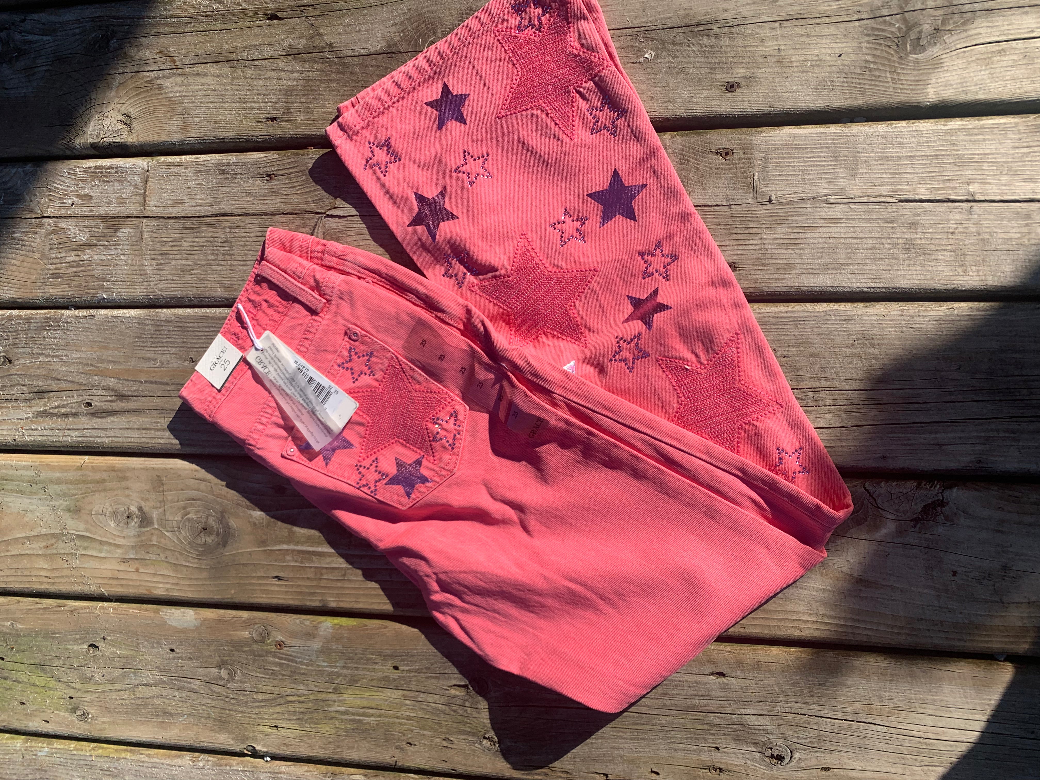 Grace Women’s Pink Jeans - Stars