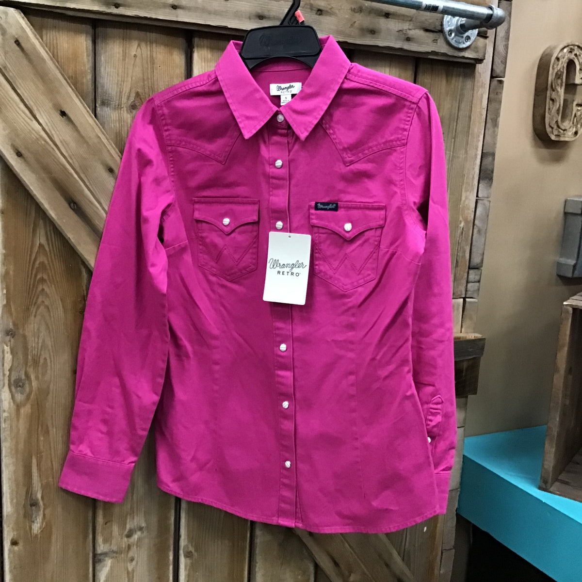 Wrangler Women’s Pink Denim Shirt SMALL