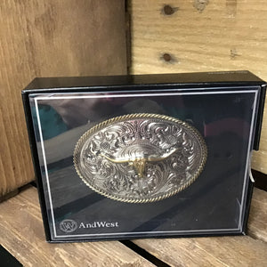 Kids Belt Buckle - Longhorn