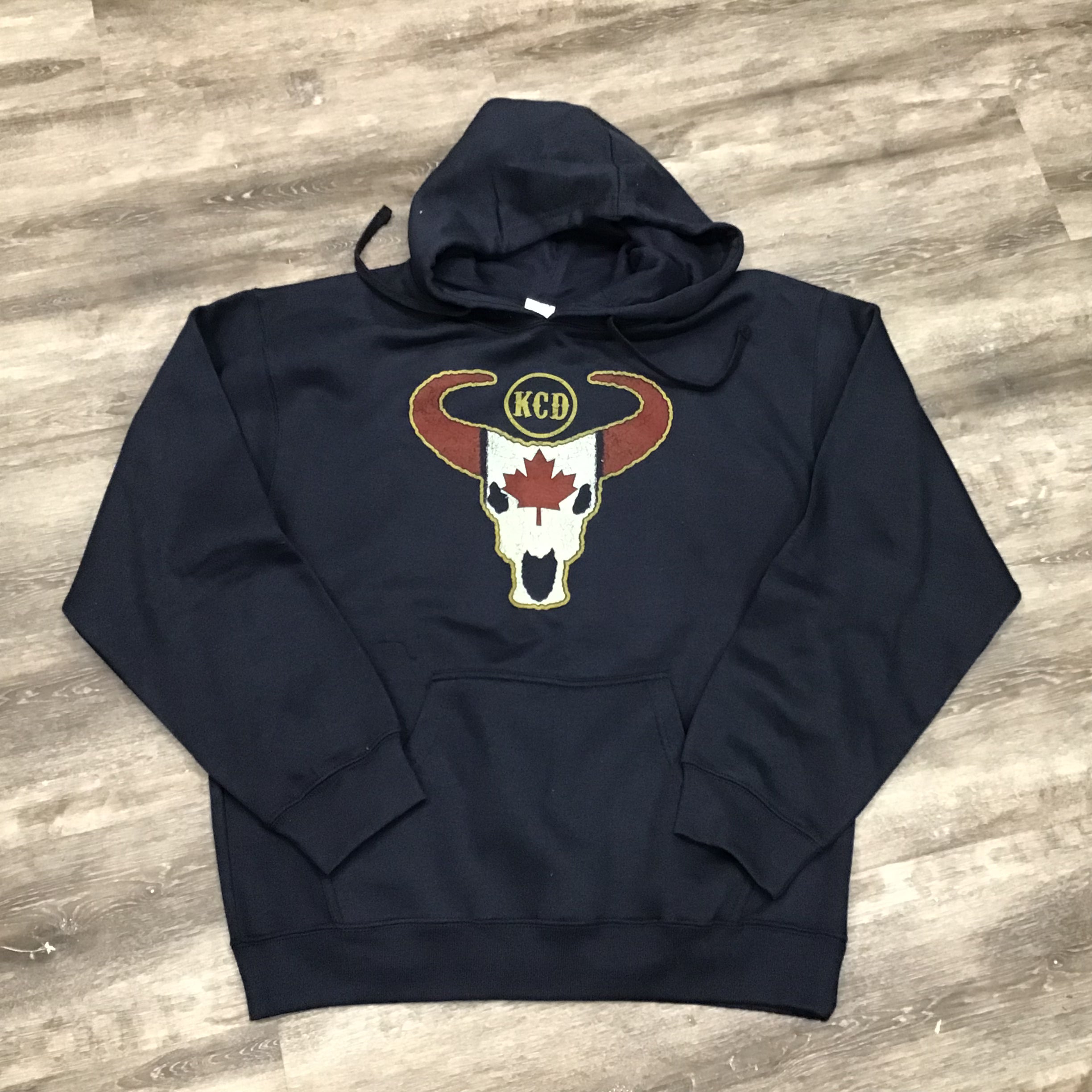 Unisex Navy Hoodie - KCD Canada Bull