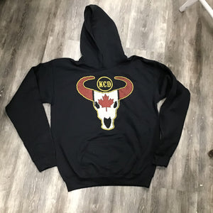 NEW Youth Black Hoodie - KCD Canada Bull