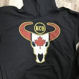 NEW Youth Black Hoodie - KCD Canada Bull