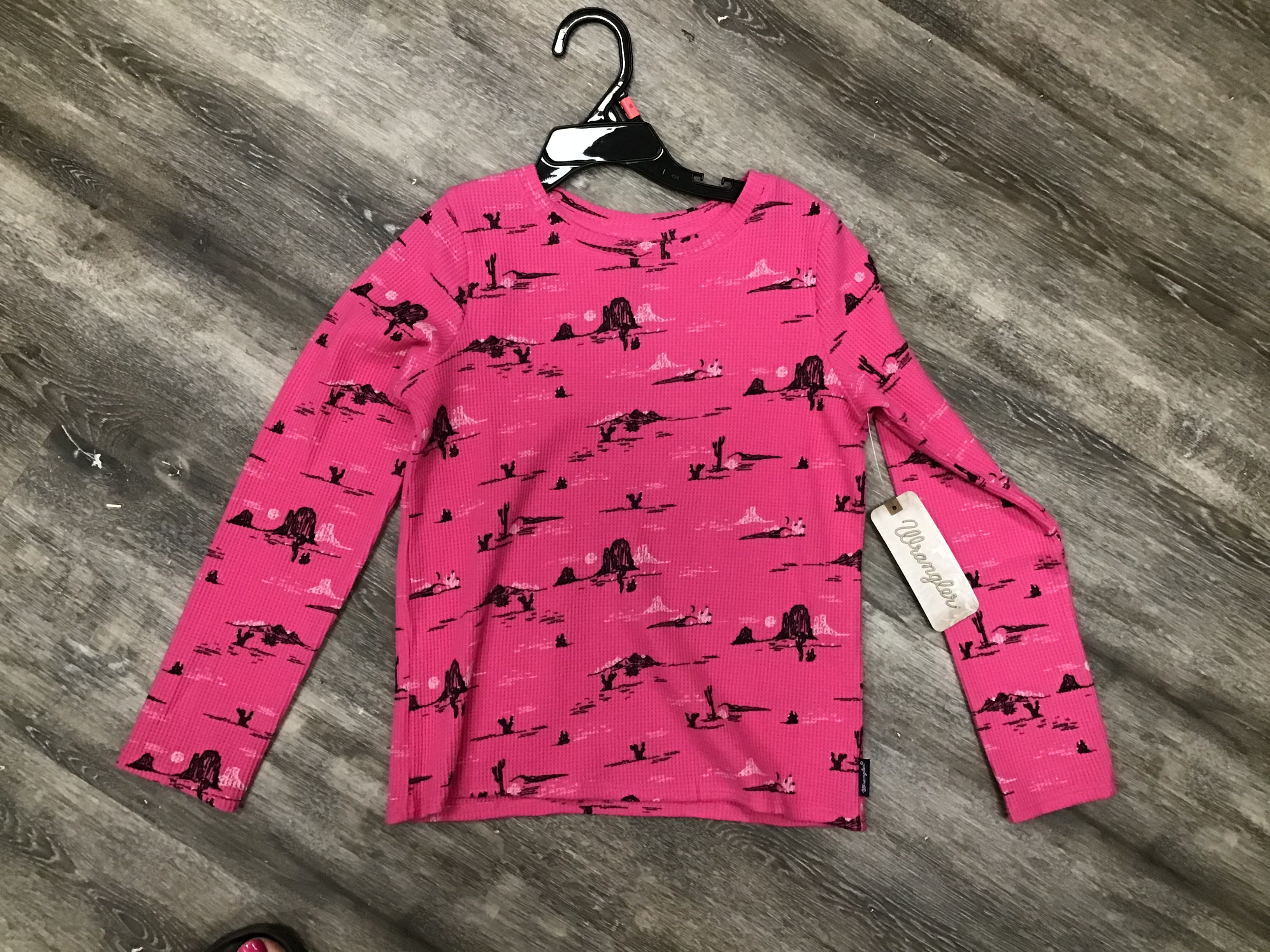 Wrangler Girl’s Pink Long Sleeve Tee SMALL