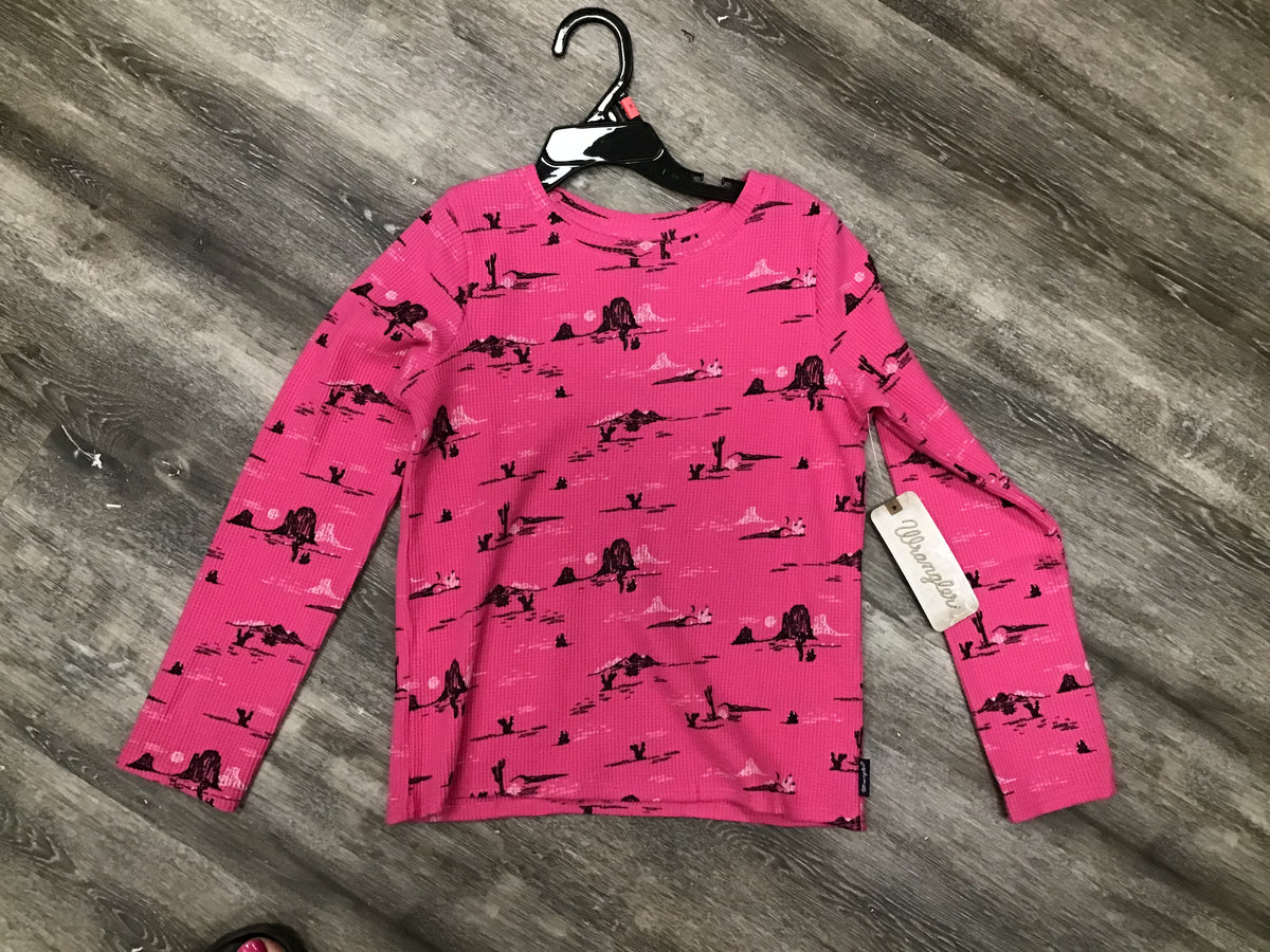 Wrangler Girl’s Pink Long Sleeve Tee SMALL