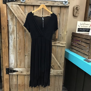 Black Hi-Low Knit Dress LARGE