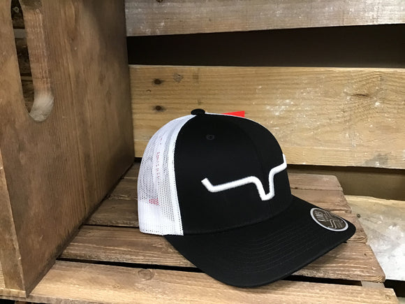 Kimes Hat -Weekly Trucker Black/White