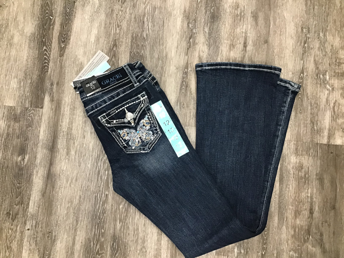 Grace in LA Girls Jeans - Butterfly