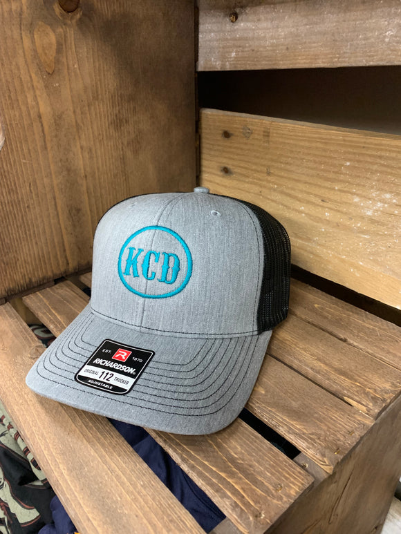 KCD Grey/Black Trucker Cap- KCD Turquoise