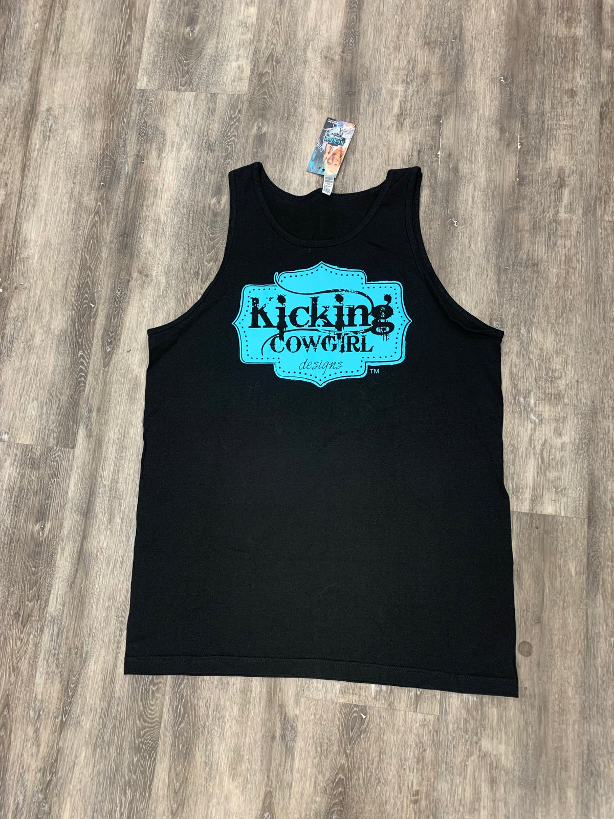 Women’s Muscle Tank - Buckle Turquoise LARGE