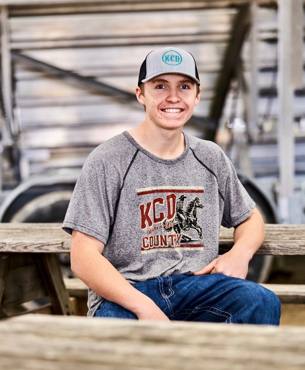 KCD Grey/Black Trucker Cap- KCD Turquoise