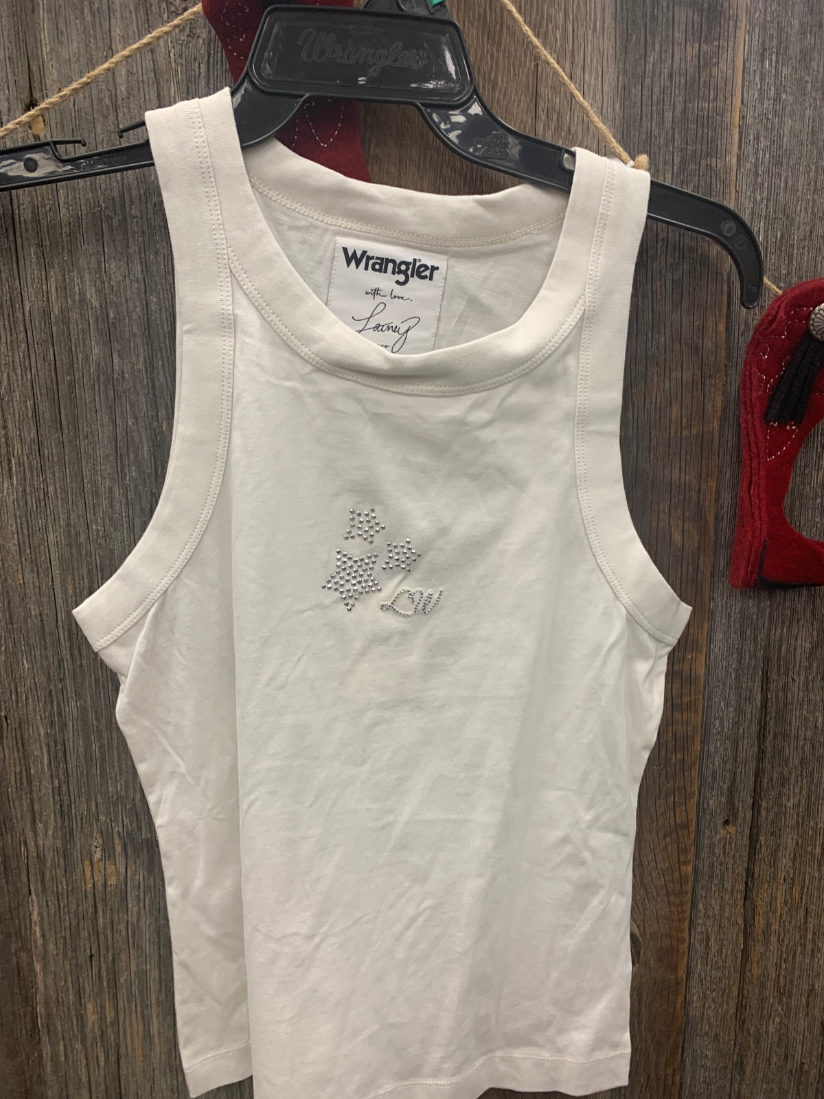 Lainey x Wrangler Cream Tank SMALL