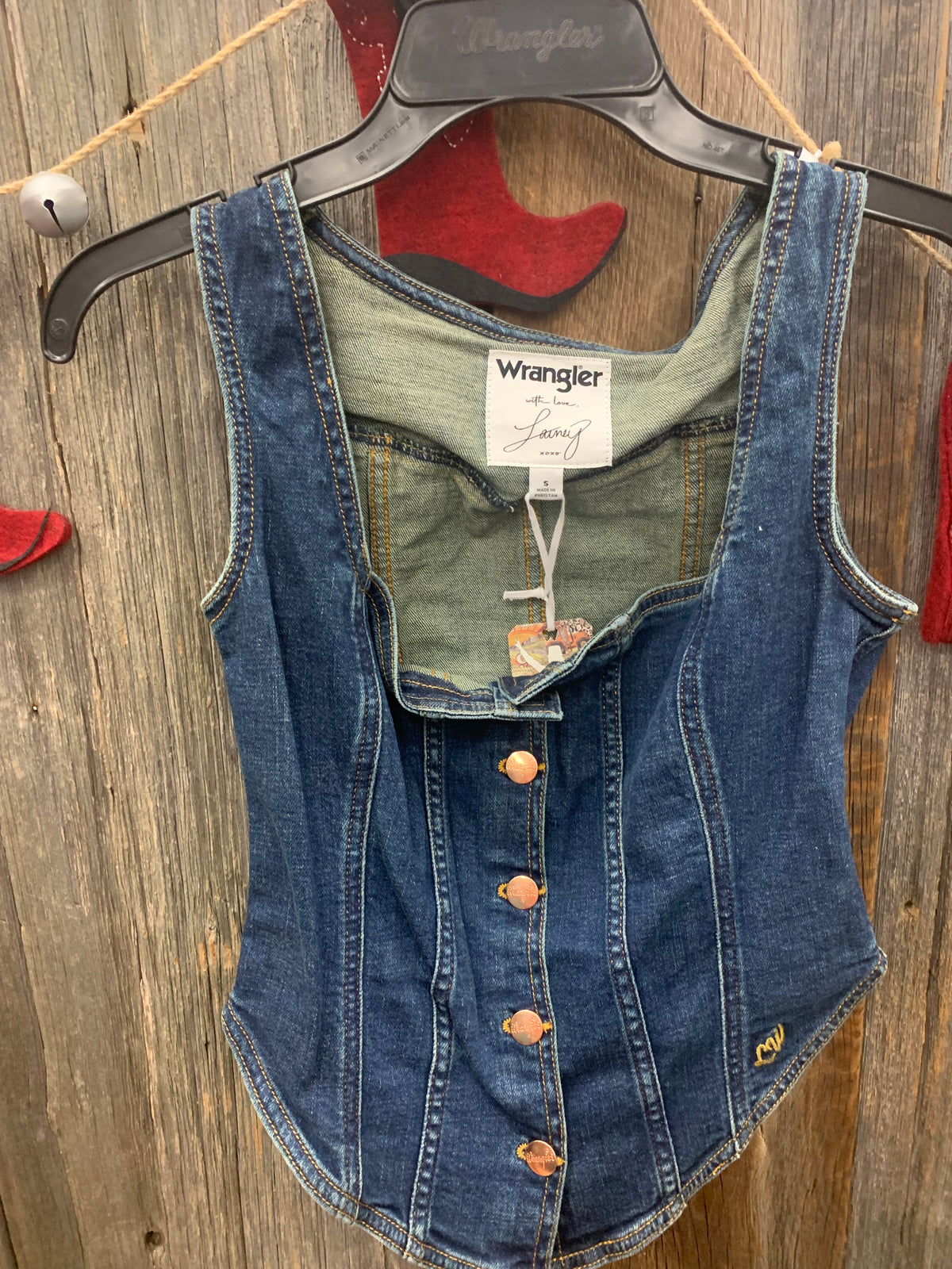 Lainey x Wrangler Denim Vest SMALL