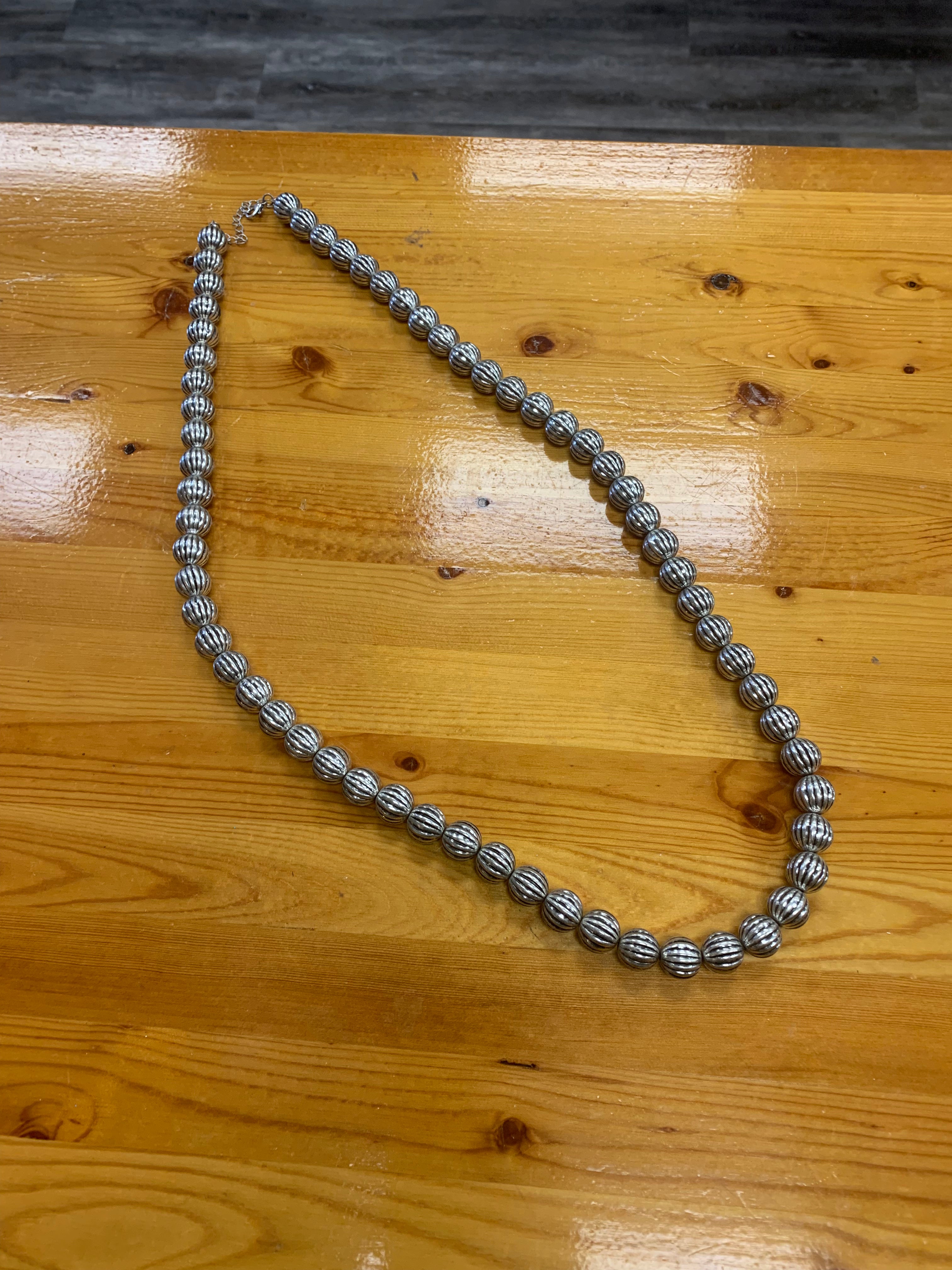 Silver Bead Necklace