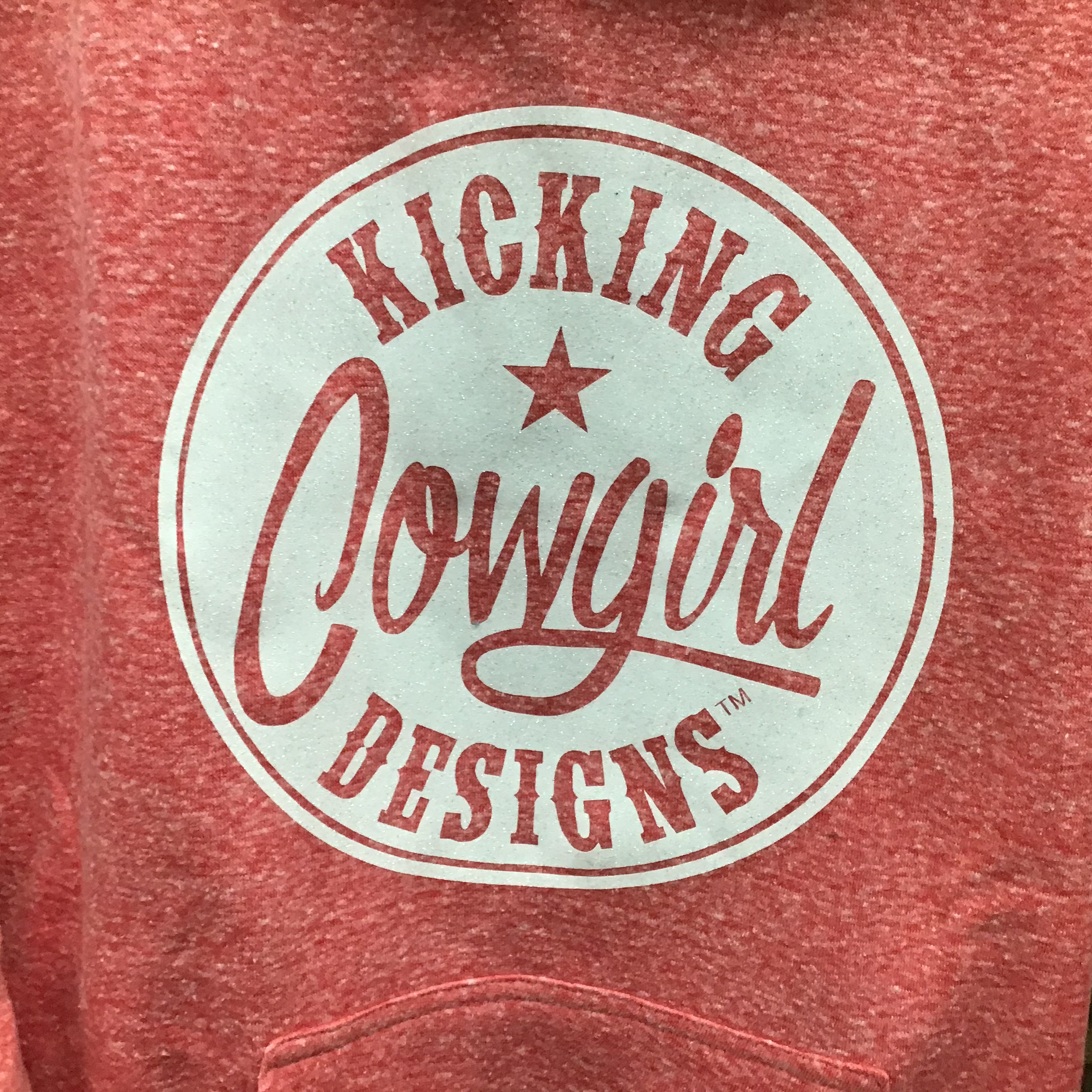 Women’s Heather Red Hoodie - Philly White Sparkle