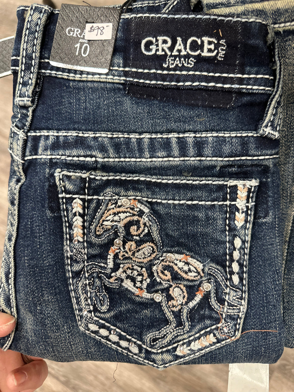 Grace Girls Bootcut Jeans- Horse