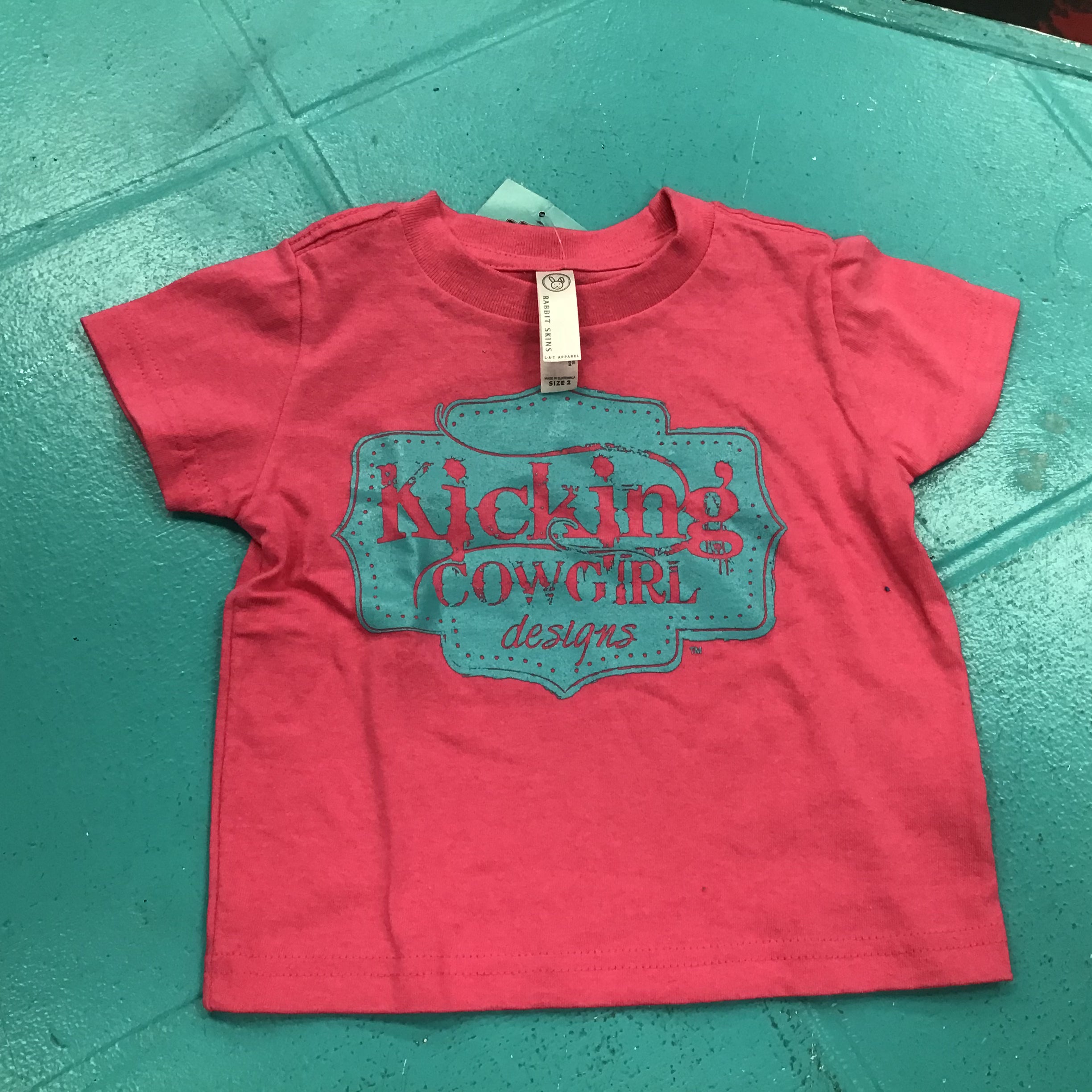 Infant Pink Tee- Buckle Turquoise